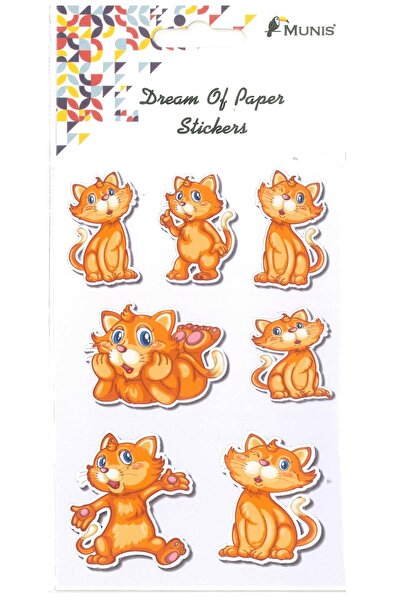 MUNIS Наклейки Коти Cats (1 сторінка, розмір A6)