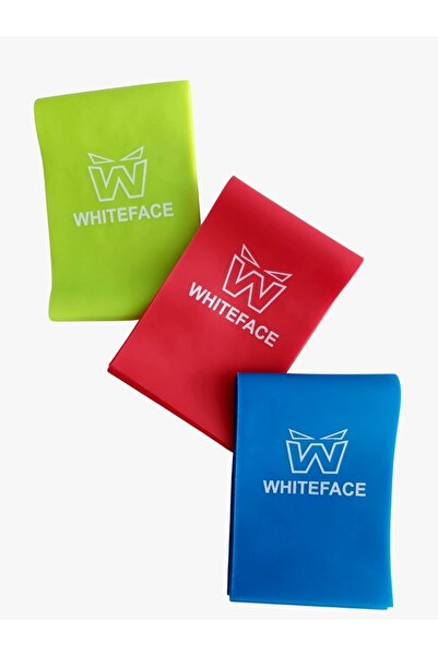 whiteface Set of 3 Pilates Bands (Light-Medium-Hard) 7.5 Cmx90 cm