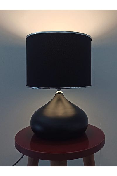 Art&Gift Serenay Metal - Black Elite Lampshade, Silver Detailed Headboard