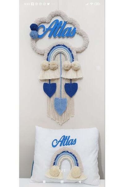 Makrome زخرفة باب الطفل ووسادة المجوهرات