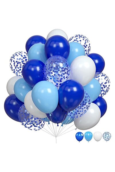 PARTİ SEPETİ مجموعة بالونات كونفيت باللون الأزرق الداكن