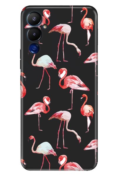 TECNO Pova 4 Case Silicone Patterned Illustrated Uv Cover Flamingo
