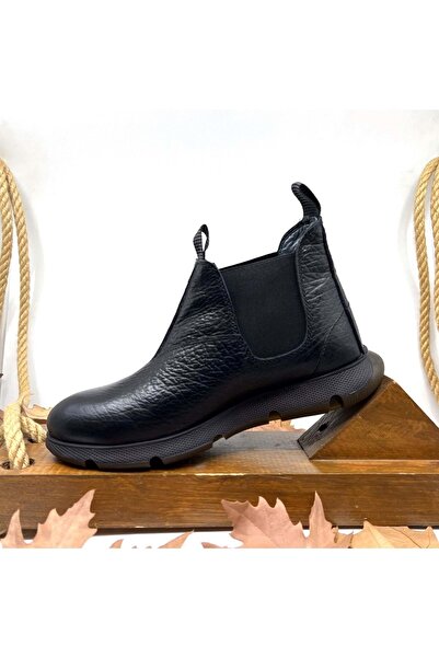 New Optimal 4712 Μαύρες δερμάτινες ανδρικές μπότες Thermo Sole
