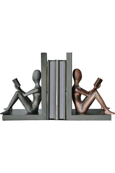 Gift Garden Kitap Okuyan Insan Figürlü Kitap Tutucu Biblo Figür