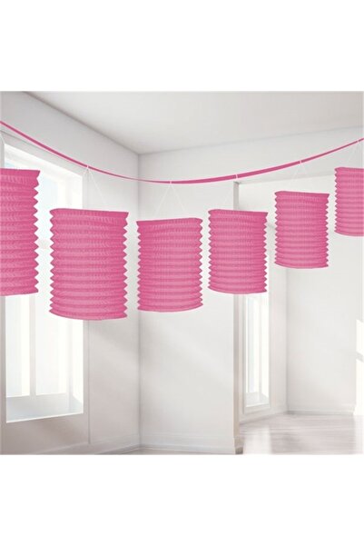 PARTİ SEPETİ Ornament cu felinare în linie roz