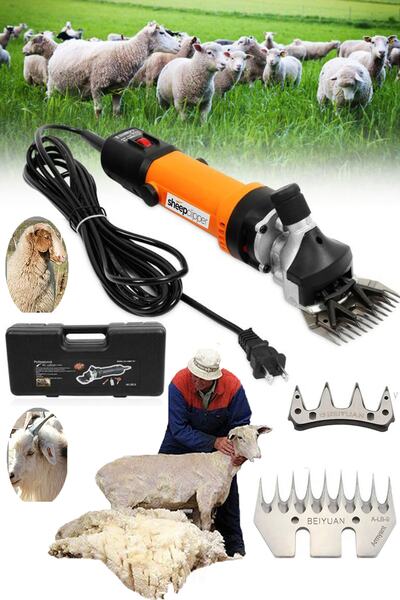 Sheep Clipper Alman 9600 Schere Çift Metal Şanzuman Koyun Kırkım Makinesi Dev...