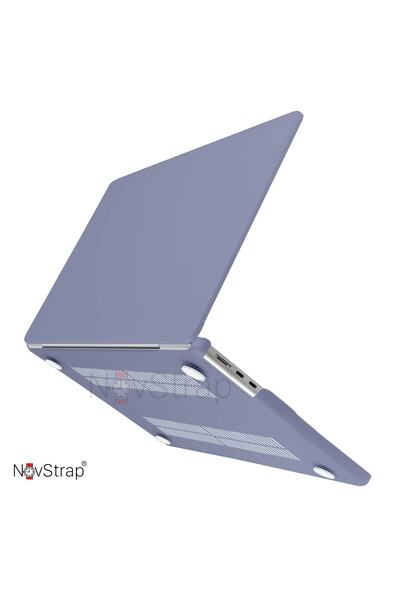 NovStrap Macbook Air M1 Çip A2337 A1932 A2179 13.3" Uyumlu Kılıf Cream Hard Shell Rubber Kapak