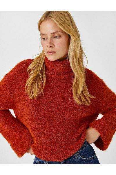 Koton Plüsch-Rollkragenpullover