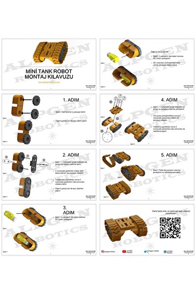 Arduino Projeleri Dıy Arduino Mini Robot Tank 3d Set