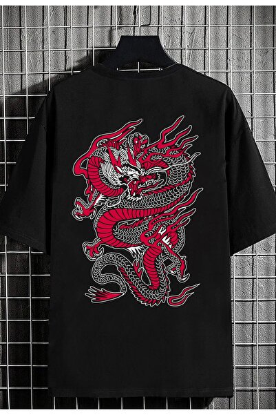 Relax family xf Μαύρο μπλουζάκι Chinesebox Oversize