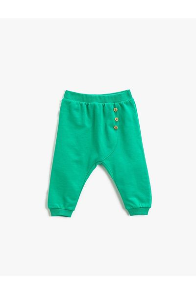 Koton Jogger Sweatpants with Button Detail and Elastic Waist