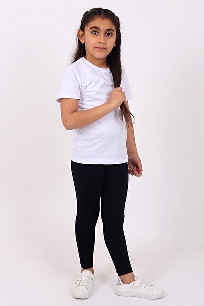 çiko kids Κοριτσίστικο βαμβακερό Lycra Basic μακρύ κολάν και μασίφ Basic T-Shirt Σετ κάτω και επάνω