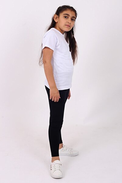 çiko kids Κοριτσίστικο βαμβακερό Lycra Basic μακρύ κολάν και μασίφ Basic T-Shirt Σετ κάτω και επάνω