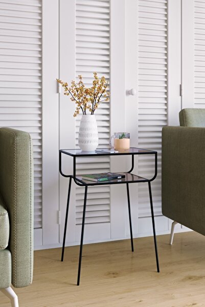 Catchme Geyik Yan Sehpa, Metal Sehpa, Cam Sehpa, Salon, Yatak Odası, Antre