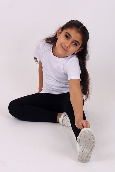 Çiggo Kids Κοριτσίστικο βαμβακερό Lycra Basic μακρύ κολάν και μασίφ Basic Top και κάτω σετ