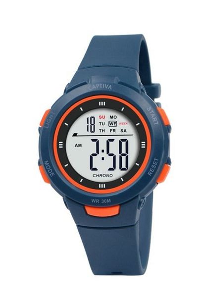 captiva Digital 30 Mt Water Resistant Children's Handle with Light Alarm Stopwatch and Calendar with Silicone Cord