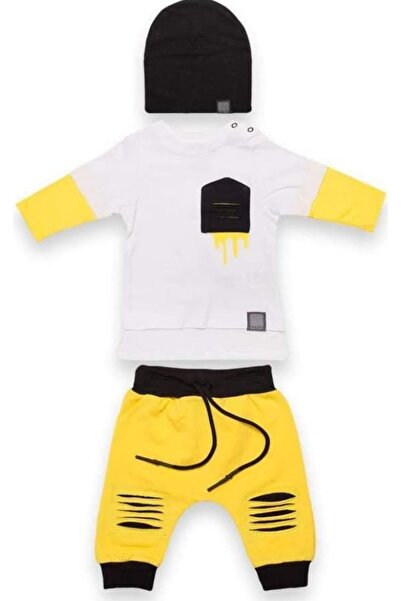 Victory Baby طقم بيبي بوي مكون من قطعتين مع قبعة وجيب مفصل 17395