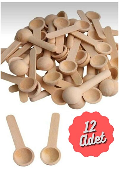 Çavdar Group 12 Adet Bambu Ölçek Kaşığı Mini Boy Baharat Erzak Kaşığı 7 Cm 12'li Kaşık Set
