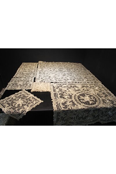 HUZUR ÇEYİZ Dantel Angles 17 Parça Salon Takımı