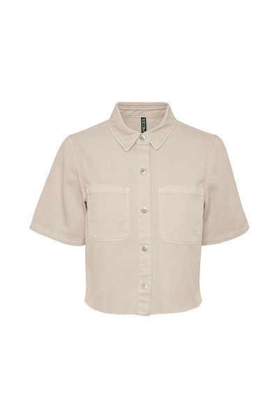 PIECES Shirt Damen/Mädchen Whitecap Grau