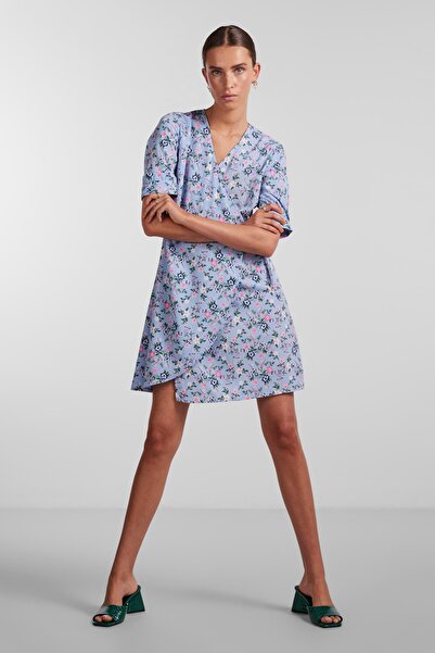 PIECES Γυναικείο/Γυναικείο Φόρεμα Αέρινο Μπλε