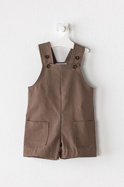 Slithice Baby Collection Baby Salopet Special Design Linen Brown