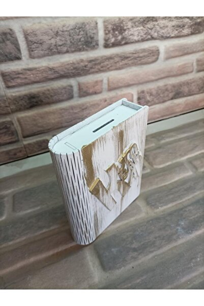 Handmade El Yapımı Kumbara Hediyelik Beyaz Büyük Ebat