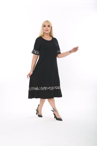 mezura tekstil Φόρεμα από βαμβακερό χτενισμένο βισκόζη, καλοκαιρινό κοντό μανίκι με κοντό μανίκι