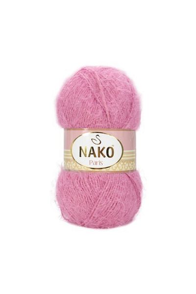 NAKO Paris 10510 5 Pieces Hand Knitting Threads Vest Cardigan Scarf Sweater Beanie Threads Flamingo