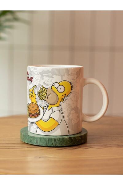 Eylül Design The Simpsons Themed Special Design Printed Mug Cup Fun Mug Cup Coffee Cup