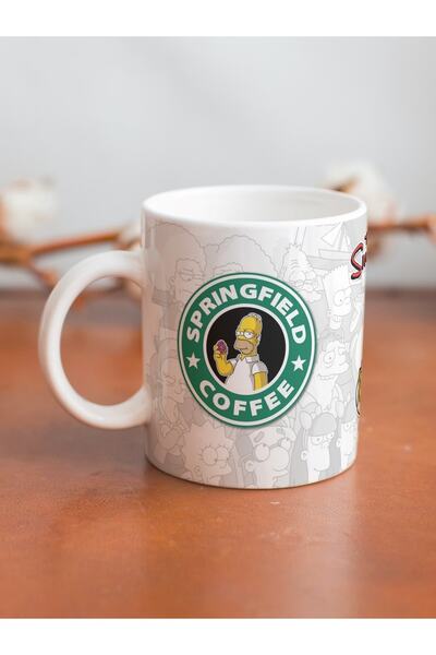 Eylül Design The Simpsons Themed Special Design Printed Mug Cup Fun Mug Cup Coffee Cup