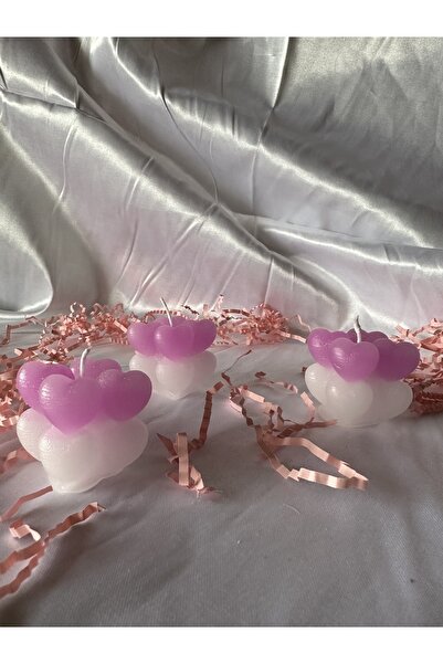 Zdtoptan 10 Adet Okyanus Kokulu Özel Mini Kalpli Bubble Mum Davet Nikah Söz N...