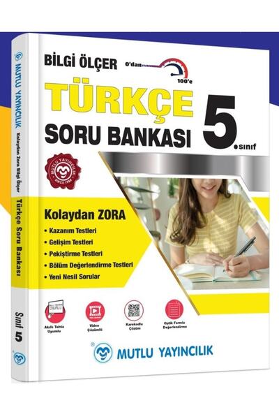 Mutlu Yayıncılık Mutlu Bilgi Ölçer 5 Türkçe Soru Bankası