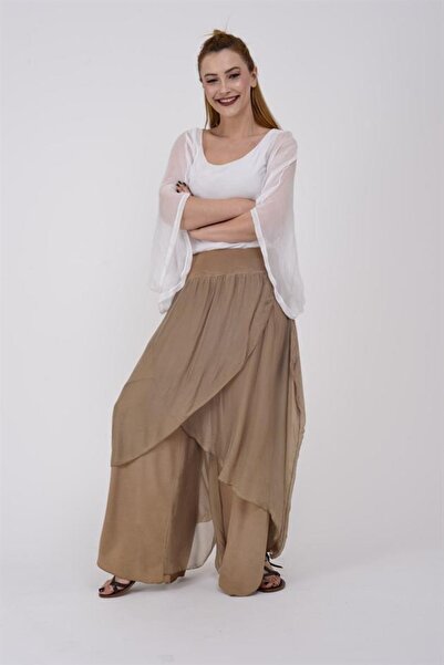 ZTO Kadın Ipek Şalvar Pantalon