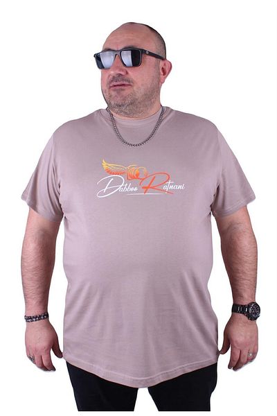 MocGrande Μπλουζάκι με λαιμόκοψη σε μεγάλο μέγεθος Wings 23112 Earth