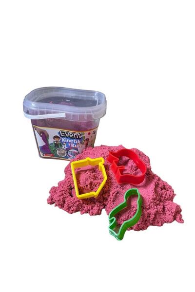 Genel Markalar Kinetik Kum Kovalı 3 Adet Kalıp Hediyeli Pembe