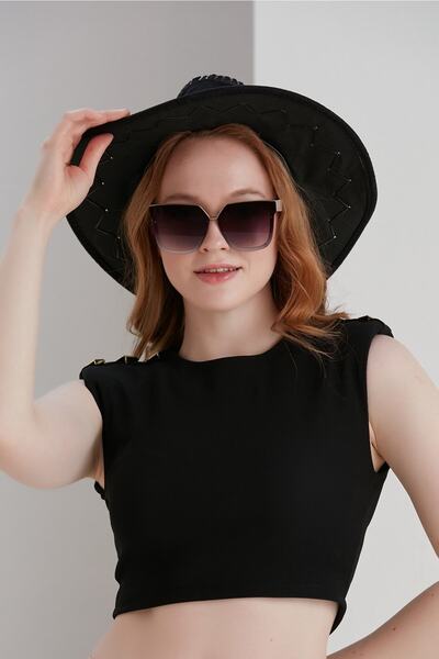 Hisleria Блуза з капюшоном і золотими ґудзиками - чорна