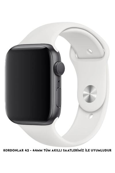 SMARTEST Apple Watch - Gs8 Dt7-8 T700s T500 2 3 4 5 6 7 8 Se Ultra Uyumlu 42 44 45mm A+ Kalite Kordon Beyaz