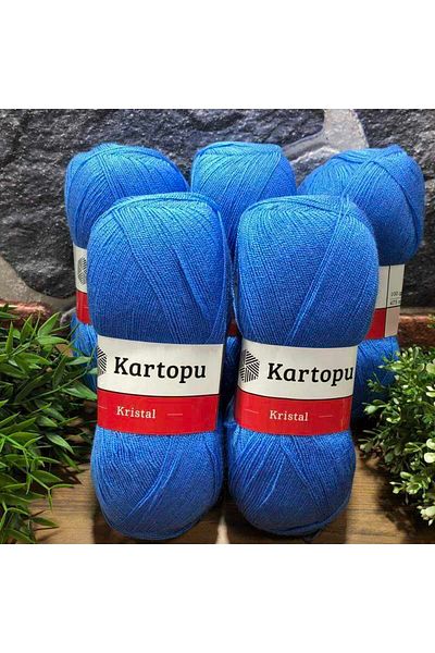Kartopu Κρυστάλλινο K535 5 Κομμάτια Νήματα Σχοινί Πλεκτό Χέρι Σκούρο Μπλε