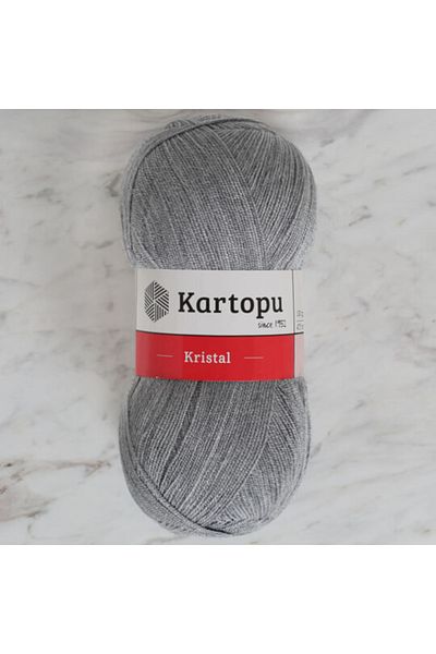 Kartopu Crystal K1001 5 Pieces Fiber Thread Hand Knitting Thread Gray