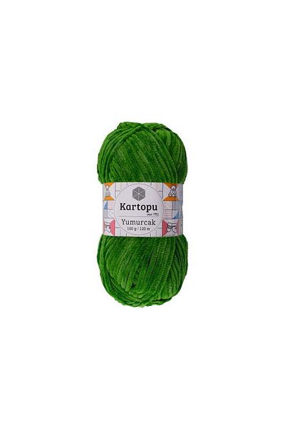 Kartopu Yumurcak K469 5 Τεμάχια Κλωστή Βελουτέ Πράσινο Πεύκο