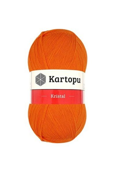 Kartopu Crystal K210 - 5 Τεμάχια Πορτοκαλί Κλωστή Πλεκτή Χειρός