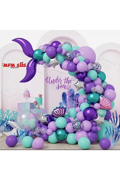 MFM Party Mermaid Foil Chain Balloon Birthday Set