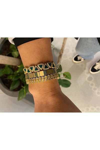 Juju Bronze Side Stone Bracelet