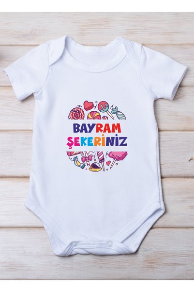 SPACE DRESS Your Holiday Candy Printed Cotton Baby Bodysuit