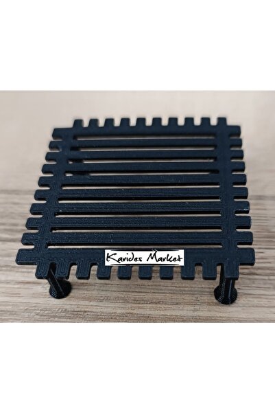 Akvaryum 3 Adet Siyah Renk Ayaklı 5x5 Moss Standı Raf - Salınım Yapmaz - 3d Dıyy