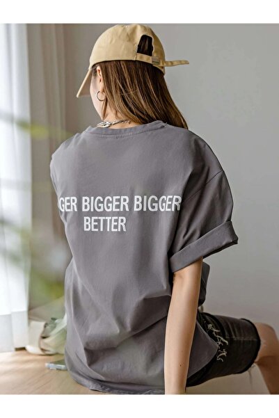 Keywest Veća veličina, bolje Štampano antracit Oversize kroj unisex majica