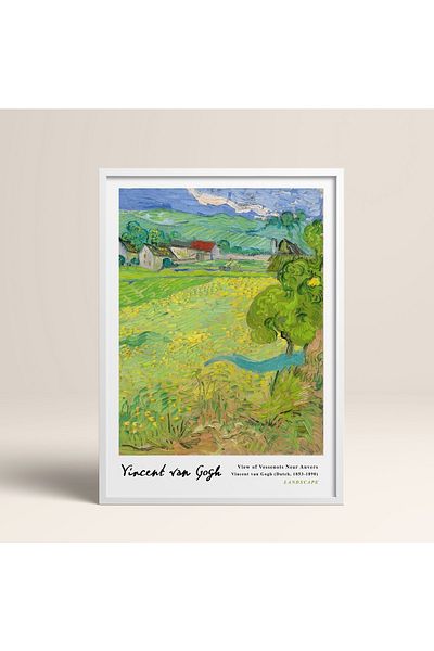HOMEPACK Επιτραπέζιο ζωγραφικής Vincent Van Gogh με κορνίζα 30x40cm 40x60cm 50x70cm Μαύρο Λευκό Ξύλινο Πλαίσιο Vangogh016
