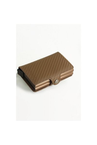 Wrapsol Mechanism Wallet Smart Card Holder Double Brown Carbon