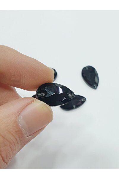 CRYSTALSHOP Piatra de cristal - 10*18 mm picătură neagră (50 AD)